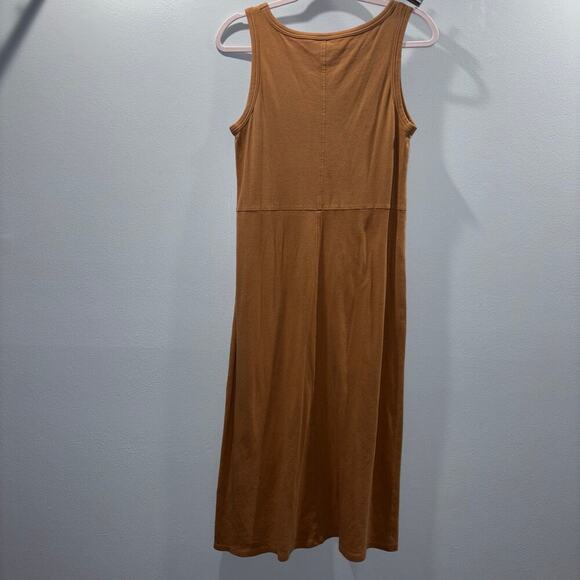 Elizabeth and James Sleeveless Cotton Midi Dress (Size Small)- Caramel/Cognac - Picture 4 of 12